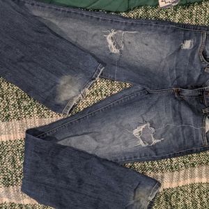 Holey Straight Leg Denim